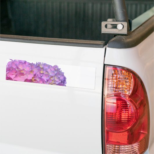 Roze blauwe hydrangeas elegante roze paarse bloeme bumpersticker (Op Truck)