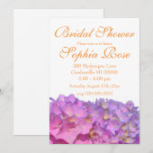 Roze blauwe hydrangeas elegante roze paarse bloeme kaart (Voorkant / Achterkant)