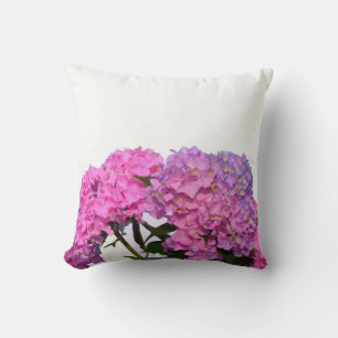 Roze blauwe hydrangeas elegante roze paarse bloeme kussen
