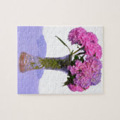 Roze blauwe hydrangeas elegante roze paarse bloeme legpuzzel (Horizontaal)