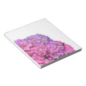 Roze blauwe hydrangeas elegante roze paarse bloeme notitieblok (Schuin)