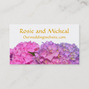 Roze blauwe hydrangeas elegante roze paarse bloeme visitekaartje