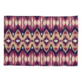 Roze blauwe ikat chevron, etnisch. kussensloop (Achterkant)