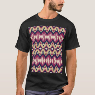 Roze blauwe ikat chevron, etnisch. t-shirt
