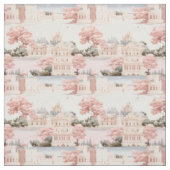 Roze, Blauwe & Ivoren Landschap Stof (Swatch)