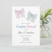 Roze Blauwe Kerstbogen Gender Reveal Party Kaart (Staand voorkant)