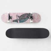  roze blauwe klauwhuif skateboard (Horizontaal)
