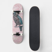  roze blauwe klauwhuif skateboard (Voorkant)