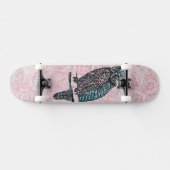  roze blauwe klauwhuif skateboard (Horizontaal)
