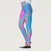 roze blauwe kleur leggings textuurpatroon vloeibaa (Links)