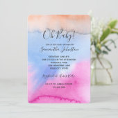 Roze blauwe kleurstof kaart (Staand voorkant)