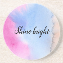 Roze blauwe kleurstof zandsteen onderzetter