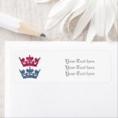 Roze Blauwe Kroon Prins Prinses Tweeling Labels (Insitu)