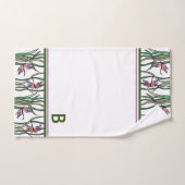 Roze blauwe libellen en groene bladeren bad handdoek (Handdoek)