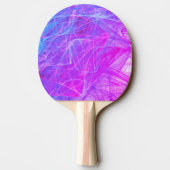 Roze, blauwe, Lila Abstracte fractale kunst kleurr Tafeltennisbatje (Achterkant)