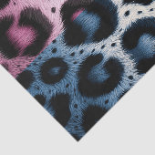 Roze & Blauwe Luipaardbont Dierenprint Stippen Tissuepapier (Detail)