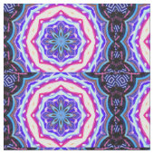 roze blauwe mandala patroon stof (Close Up)