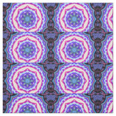 roze blauwe mandala patroon stof (Swatch)