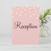 Roze Blauwe Monogram Ontvangst Kaart (Staand voorkant)