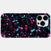 Roze blauwe mozaïekglitter Case-Mate iPhone case (Achterkant (horizontaal))
