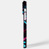 Roze blauwe mozaïekglitter Case-Mate iPhone case (Achterkant / Links)