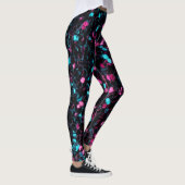 Roze blauwe mozaïekglitter leggings (Rechts)