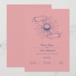 Roze & Blauwe Mystieke Handen Hemelse Handvasten Kaart