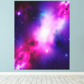Roze Blauwe Nebula Galaxy Kunst Vergerekt Canvas (Insitu (Houten vloer))