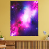 Roze Blauwe Nebula Galaxy Kunst Vergerekt Canvas Afdruk (Insitu (Woonkamer))