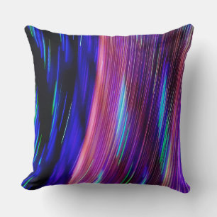 Roze Blauwe Neon Licht Schildering 1 Kussen