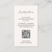 Roze Blauwe Oceaan Licht | QR-code Visitekaartje (Achterkant)