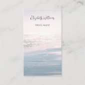 Roze Blauwe Oceaan Licht | QR-code Visitekaartje (Voorkant)