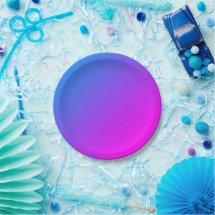Roze blauwe ombré 4Tiffany Papieren Bordje