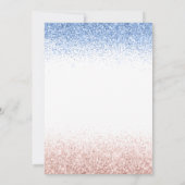 Roze Blauwe Ombre Glitter Gold Geslacht Kaart (Achterkant)
