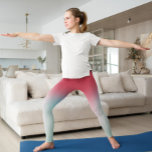 Roze blauwe ombre gradiënt leggings<br><div class="desc">Roze blauwe ombre gradiënt. Perfect geschenk voor je geliefden. Ideale outfit voor yoga en gym of draag met de bijbehorende top.</div>