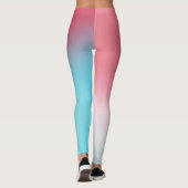 Roze blauwe ombre gradiënt leggings (Achterkant)