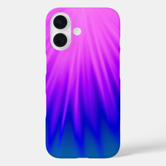 Roze & Blauwe Ombre iPhone 16 Hoesje (Achterkant)