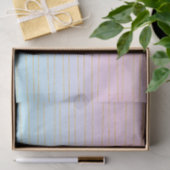 Roze Blauwe Ombre met Gouden Lijnen Tissuepapier (Geschenk)