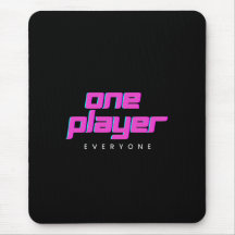 Roze & Blauwe One Player Muismat