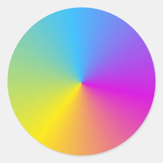 Roze blauwe Paarse gele groene blanco Sjabloon Ronde Sticker (Voorkant)