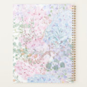 Roze Blauwe paarse Hortensia Arrangement 1 Patroon Planner (Achterkant)