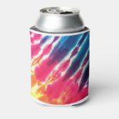 Roze blauwe paarse kleurstof blikjeskoeler (Blikje Achterkant)