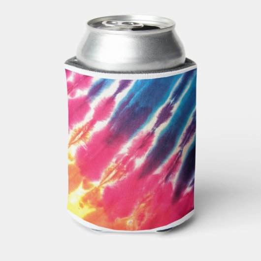 Roze blauwe paarse kleurstof blikjeskoeler (Blikje Achterkant)