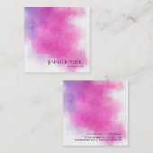 Roze blauwe Paarse professionele moderne Sjabloon Vierkante Visitekaartje (Voorkant / Achterkant)