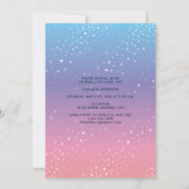 Roze blauwe Paarse regenbooggradiënt Afstuderen Fo Aankondiging (Achterkant)