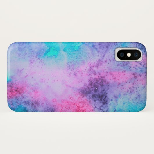  roze blauwe Paarse Waterverf kunst Case-Mate iPhone Case (Achterkant (horizontaal))