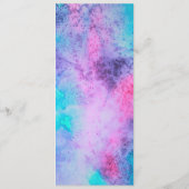 roze blauwe Paarse Waterverf kunst Menu (Achterkant)