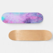  roze blauwe Paarse Waterverf kunst Persoonlijk Skateboard (Horizontaal)