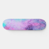  roze blauwe Paarse Waterverf kunst Persoonlijk Skateboard (Horizontaal)