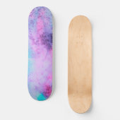  roze blauwe Paarse Waterverf kunst Persoonlijk Skateboard (Voorkant)